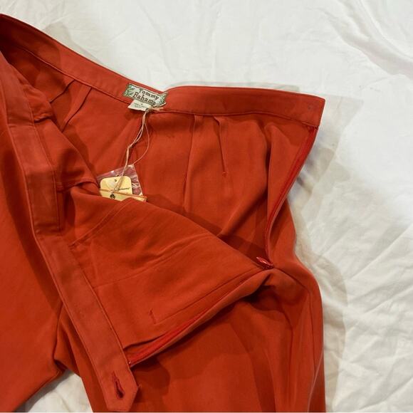 Tommy Bahama NWT Jamaican Jammer cropped Wide Leg Silk Pant sz 8 Red Earth - Picture 6 of 13